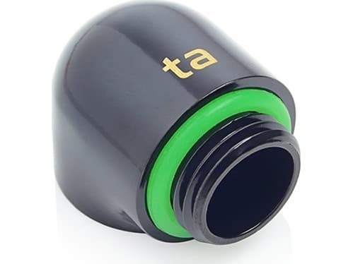Bitspower Touchaqua-adapter 90 grader G1/4 tommer AG til G1/4 tommer IG - pakke med 2, svart