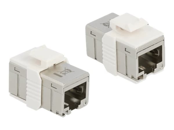 Delock - Nettverkkopler - RJ-45 (hunn) til RJ-45 (hunn) - STP - CAT 6a - Keystone-jakk