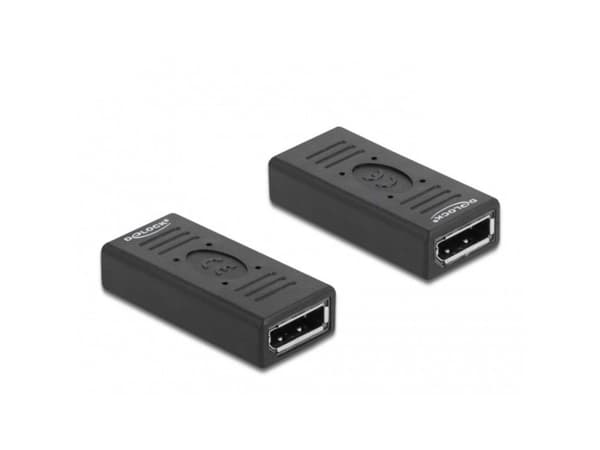 Delock - DisplayPort-adapter - DisplayPort (hunn) til DisplayPort (hunn) - DisplayPort 1.2 - støtte for 4K 60 Hz (3840 x 2160) - svart