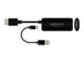 Miniatyrbild 5 av 5: Delock - Adapter för video / ljud - HDMI, Mikro-USB typ B (endast ström) till DisplayPort hona - 24 cm - svart - 4K60Hz (3840 x 2160) stöd, Lontium L