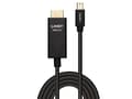 Miniatyrbilde 2 av 5: Lindy 40923, 3 m, Mini DisplayPort, HDMI Type A (Standard), Hankjønn, Hankjønn, Rett