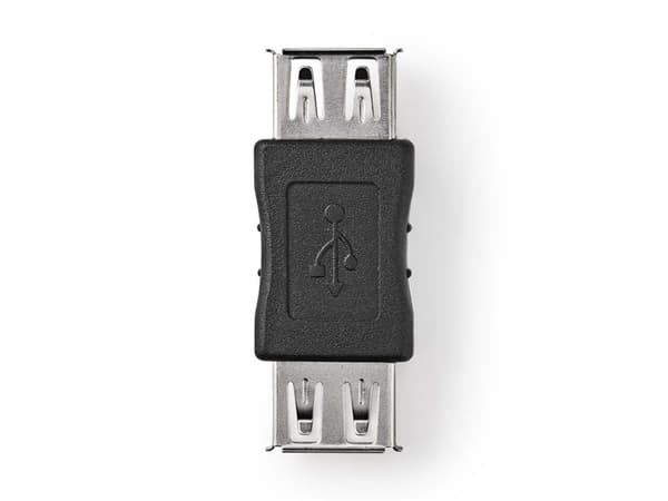 Nedis - Typbytare för USB - USB (hona) till USB (hona) - svart