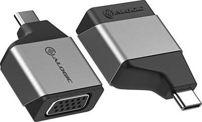 ALOGIC ULCVGMN-SGR, USB Type-C, VGA (D-Sub) -lähtö, 1920 x 1200 pikseliä