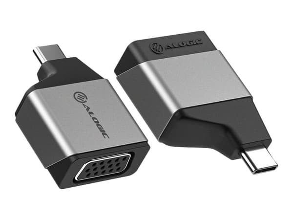 ALOGIC ULCVGMN-SGR, USB Type-C, VGA (D-Sub) -lähtö, 1920 x 1200 pikseliä