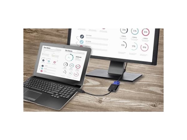 Renkforce RF-4531578, HDMI, VGA, 3.5 mm, 0,15 m, Svart