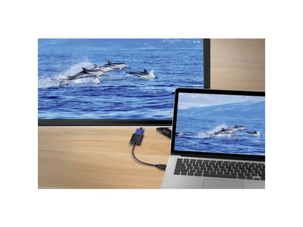Renkforce RF-4531578, HDMI, VGA, 3.5 mm, 0,15 m, Svart