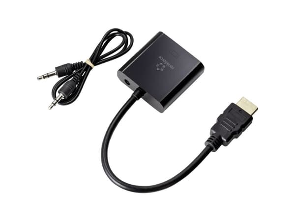Renkforce RF-4531578, HDMI, VGA, 3.5 mm, 0,15 m, Svart