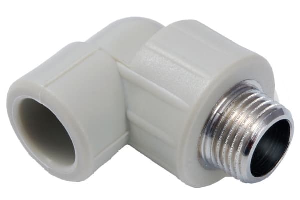 Detail-met PP elbow male thread 16mm x 1/2 "- KGZ16X1/2