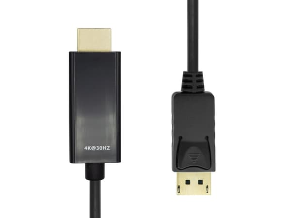 ProXtend - Adapterkabel - DisplayPort hann låst til HDMI hann - 3 m - dobbeltisolert - svart - 4 K 30 Hz (3840 x 2160) støtte