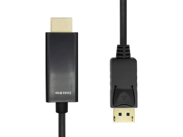 ProXtend - Adapterkabel - DisplayPort hann låst til HDMI hann - 3 m - dobbeltisolert - svart - 4 K 30 Hz (3840 x 2160) støtte