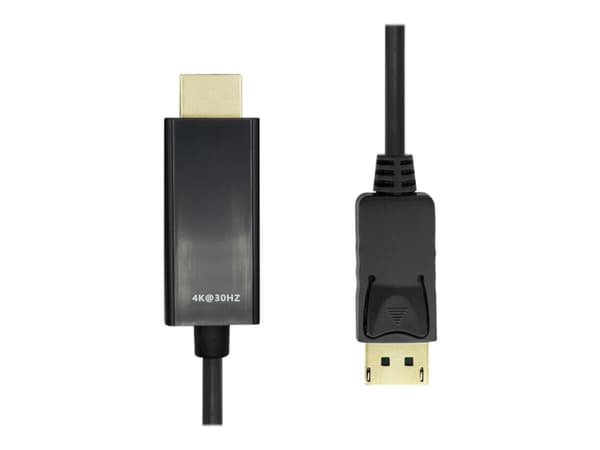 ProXtend - Adapterkabel - DisplayPort hann låst til HDMI hann - 3 m - dobbeltisolert - svart - 4 K 30 Hz (3840 x 2160) støtte