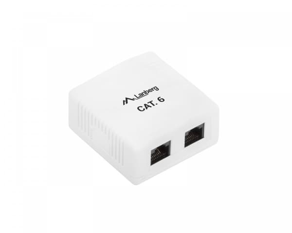 Surface UTP Netværksstik 2X RJ4 Cat6