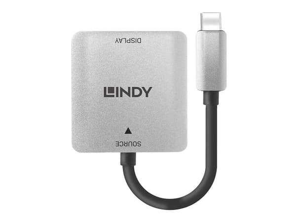 Lindy 43295, 0,12 m, USB Type-C, VGA (D-Sub), hane, hona, rak