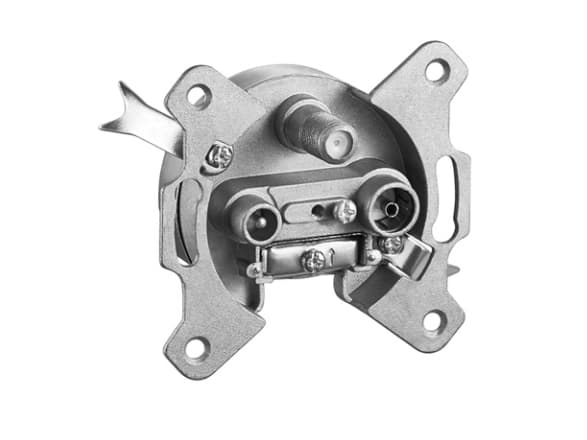Goobay 67046, TV + SAT, 2400 MHz, 3,5 dB, 75 O, Silver, Metall Silver