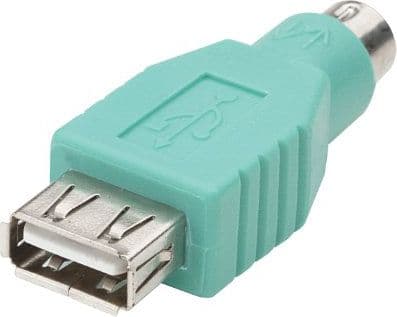 Goobay 68919, USB Type-A, PS/2, Grön