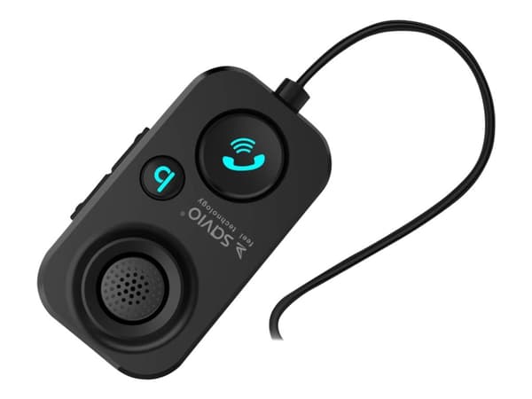 SAVIO TR-13 - Bluetooth-håndfri / FM-sender for mobiltelefon - svart