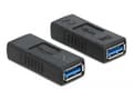 Miniatyrbilde 2 av 3: Delock - USB-adapter - USB-type A (hunn) til USB-type A (hunn) - USB 3.0 - overkrysning - svart