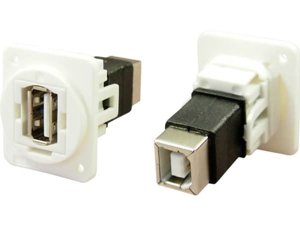 USB-stik Adapter, Tilslutning, indbygning USB-bøsning type A - USB-bøsning type B. CP30209NXW Cliff Indhold: 1 stk