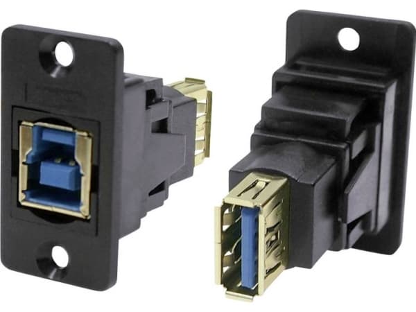 USB-stik Adapter, Tilslutning, indbygning USB-bøsning type A - USB-bøsning type B. CP30606N Cliff Indhold: 1 stk
