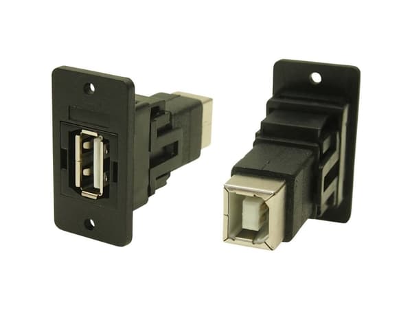 USB-stik Adapter, Tilslutning, indbygning USB-bøsning type A - USB-bøsning type B. CP30609NX Cliff Indhold: 1 stk