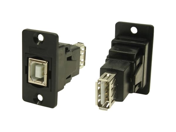 USB-stik Adapter, Tilslutning, indbygning USB-bøsning type B - USB-bøsning type A. CP30607N Cliff Indhold: 1 stk