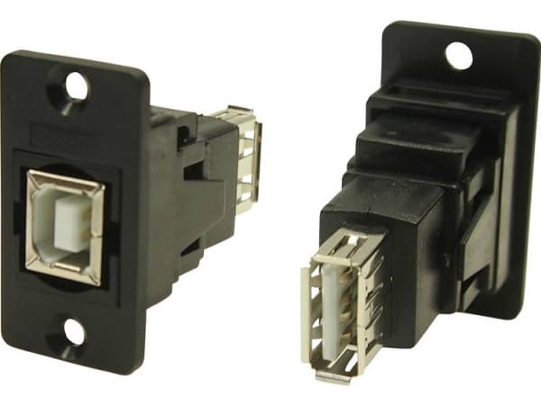 USB-stik Adapter, Tilslutning, indbygning USB-bøsning type B - USB-bøsning type A. CP30607N Cliff Indhold: 1 stk