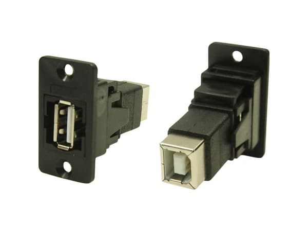 USB-stik Adapter, Tilslutning, indbygning USB-bøsning type A - USB-bøsning type B. CP30609N Cliff Indhold: 1 stk
