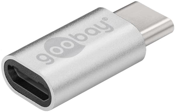 Goobay 51598, USB C, Micro-USB B, Sølv