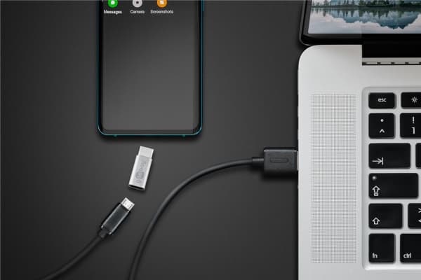 Goobay 51598, USB C, Micro-USB B, Sølv