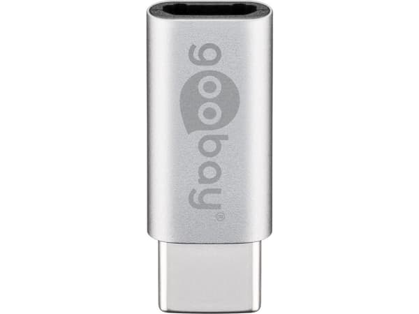 Goobay 51598, USB C, Micro-USB B, Sølv