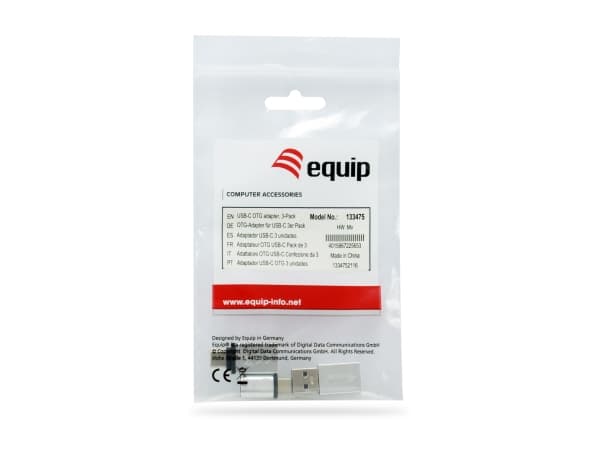 Equip 133475, USB C, USB C, USB A, USB A, Micro-USB, USB C, Sølv