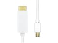 Miniatyrbilde 4 av 5: ProXtend - Adapterkabel - Mini DisplayPort hann til HDMI hann - 5 m - trippel beskyttelse - hvit - 4 K 30 Hz (3840 x 2160) støtte