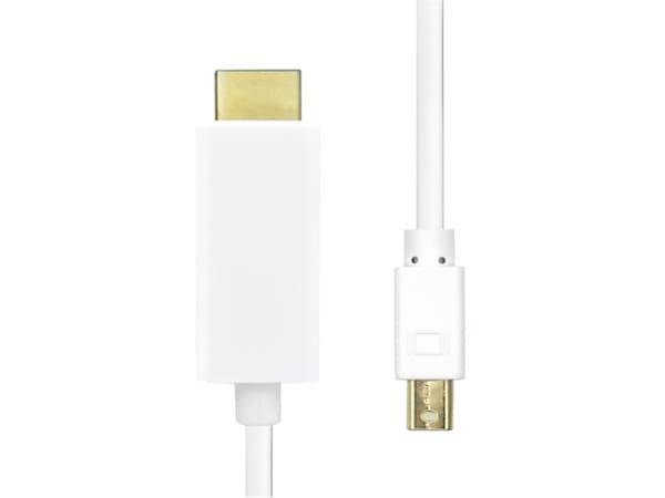 ProXtend - Adapterkabel - Mini DisplayPort hann til HDMI hann - 5 m - trippel beskyttelse - hvit - 4 K 30 Hz (3840 x 2160) støtte