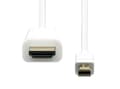 Miniatyrbilde 5 av 5: ProXtend - Adapterkabel - Mini DisplayPort hann til HDMI hann - 5 m - trippel beskyttelse - hvit - 4 K 30 Hz (3840 x 2160) støtte