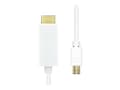 Miniatyrbilde 1 av 5: ProXtend - Adapterkabel - Mini DisplayPort hann til HDMI hann - 5 m - trippel beskyttelse - hvit - 4 K 30 Hz (3840 x 2160) støtte