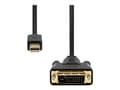 Miniatyrbilde 3 av 5: ProXtend - Adapterkabel - Mini DisplayPort (hann) til DVI-D (hann) - 2 m - 1080p støtte 60 Hz - svart