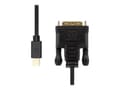 Miniatyrbilde 1 av 5: ProXtend - Adapterkabel - Mini DisplayPort (hann) til DVI-D (hann) - 2 m - 1080p støtte 60 Hz - svart