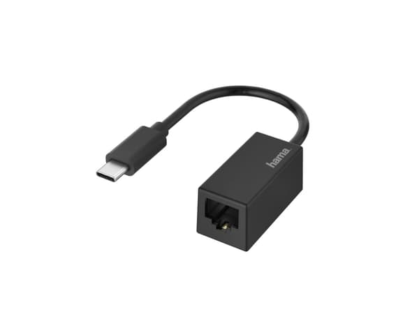 Hama - Nätverksadapter - USB-C - Gigabit Ethernet x 1 - Svart