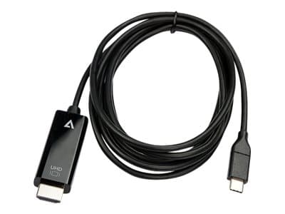 V7 - Video/lydkabel - 24 pin USB-C hann til HDMI hann - 2 m - svart