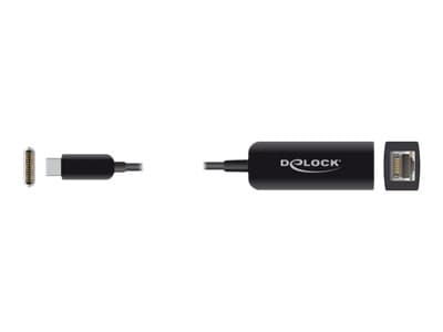 Delock - Nettverksadapter - USB-C 3.2 Gen 1 / Thunderbolt 3 - 2.5GBase-T - svart
