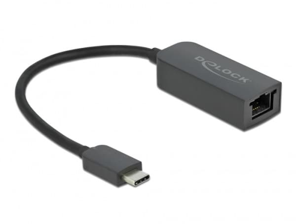 Delock - Nettverksadapter - USB-C 3.2 Gen 1 / Thunderbolt 3 - 2.5GBase-T - svart