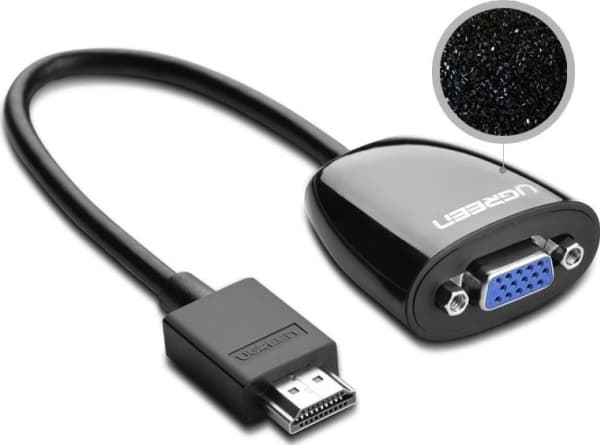 Ugreen 40253, 0,25 m, HDMI Type A (Standard), VGA (D-Sub), Hankjønn, Hunkjønn, Rett