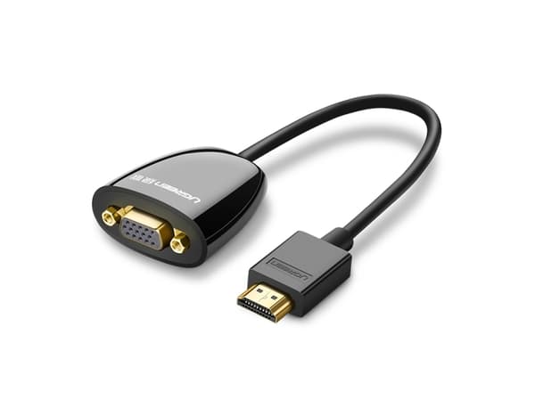 Ugreen 40253, 0,25 m, HDMI Type A (Standard), VGA (D-Sub), Hankjønn, Hunkjønn, Rett