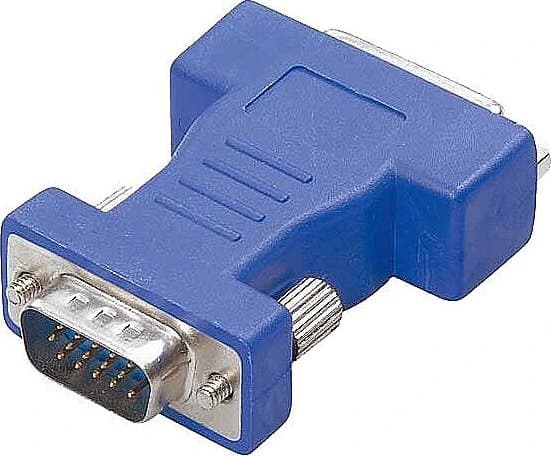 Vivanco DVI compact adapter, DVI-I, 15 pin HD, Blå