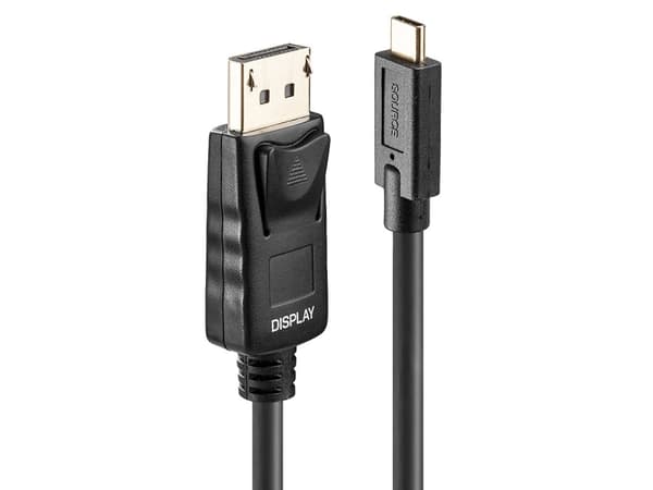 Lindy 43307, 10 m, USB Type-C, DisplayPort, Hankoppling, Hankoppling, Rak