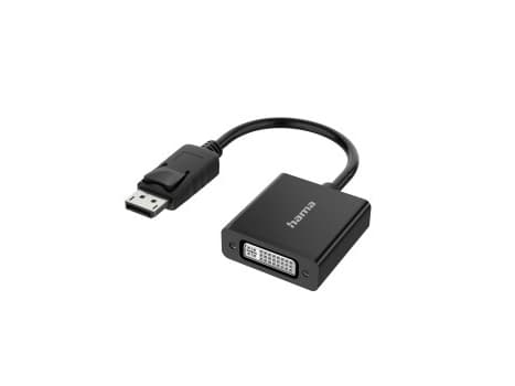 Hama Essential Line - Videokort - DisplayPort (P) till DVI-I (hona) - stöd för 4K - svart