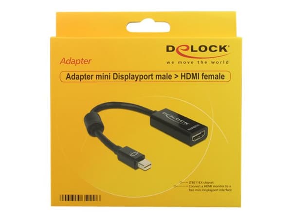 Delock - Video adapter - Mini DisplayPort hann til HDMI hunn - 18 cm