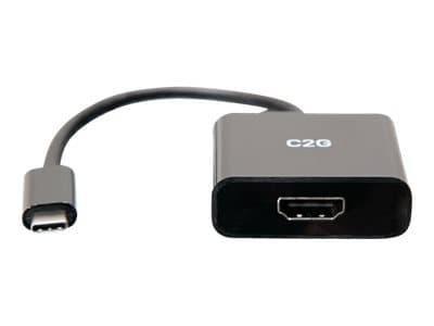 C2G 4K USB C to HDMI Adapter - 4K 60Hz - Videokort - 24 pin USB-C hane till HDMI hona - svart - stöd för 4K