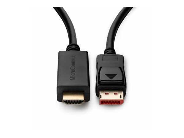 MicroConnect - Adapterkabel - DisplayPort hann låst til HDMI hann - 3 m - svart - 4 K 60 Hz (4096 x 2160) støtte
