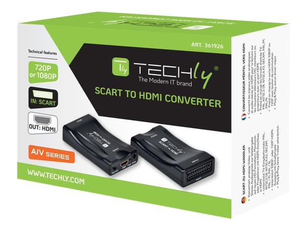 TECHly IDATA SCART-HDMI3 - SCART til HDMI videoomformer / scaler